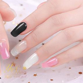 img 3 attached to Набор для наращивания ногтей YaoShun Poly Gel Nail Kit - Набор полигель-наращивания ногтей в прозрачной и белой гамме, 4 цвета набора геля для улучшения ногтей с подарочной коробкой, Все-в-одном набор профессионального геля для наращивания ногтей для мастеров ногтевого сервиса.