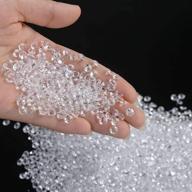 10,000 clear wedding table scatter crystals - 5mm acrylic diamonds rhinestones for centerpiece decorations, bridal showers, and vase fillers logo