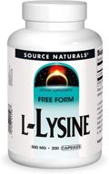 💥 усиление образования энергии и коллагена с source naturals l-lysine free form - аминокислотный препарат | 200 капсул логотип