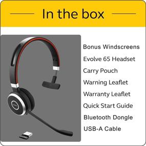 img 2 attached to 🎧 Jabra Evolve 65 Bluetooth Mono MS Headset with Global Teck Microphone Cushions - Enhanced Compatibility for Voice and Video Apps, PC, Mac - Teams, Zoom, Webex, Meet, and More, 6593-823-309