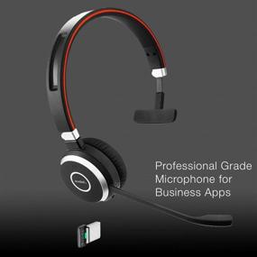 img 3 attached to 🎧 Jabra Evolve 65 Bluetooth Mono MS Headset with Global Teck Microphone Cushions - Enhanced Compatibility for Voice and Video Apps, PC, Mac - Teams, Zoom, Webex, Meet, and More, 6593-823-309