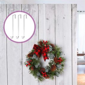 img 1 attached to Clear 12-inch PC Plastic Door Wreath Hanger for Christmas - Suitable for 0.14 to 0.16 Inch Door Gap