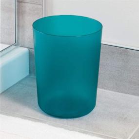 img 3 attached to 🗑️ iDesign 29164 Finn Round Teal Plastic Trash Can - Compact Waste Basket for Bathroom, Bedroom, Home Office, Dorm, College