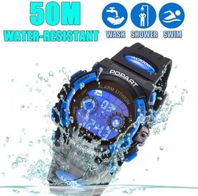 img 2 attached to 🌦️ Boys' Digital Waterproof Outdoor Watches with Watch Function