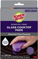 🧼 chemical-free scotch-brite glass cooktop pads - 2 cleaning pads for sparkling glass stovetops logo