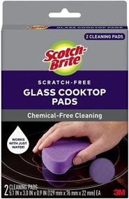 img 4 attached to 🧼 Chemical-Free Scotch-Brite Glass Cooktop Pads - 2 Cleaning Pads for Sparkling Glass Stovetops