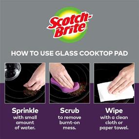 img 2 attached to 🧼 Chemical-Free Scotch-Brite Glass Cooktop Pads - 2 Cleaning Pads for Sparkling Glass Stovetops