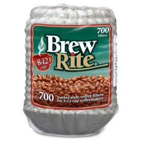 img 1 attached to ☕ Brew Rite Coffee Filter - 700 Count, Fits 8-12 Cup Coffee Makers, White