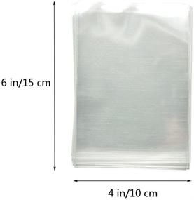 img 3 attached to 🎁 Pack of 400 4x6 Inch Cellophane Treat Bags for Christmas Gifts - Clear Cello Treat Bags with Twist Ties for Wedding, Cookies, Candy, Bakery Supplies - 1.4mil Thickness