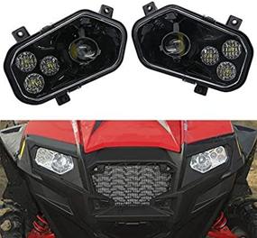 img 1 attached to 🔦 SOYAVISION Black LED Headlight Kit for Polaris Sportsman Ranger RZR XP 900 ATV Off Road - High/Low Beam, 2Pcs Headlamps