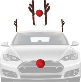 img 4 attached to Christmas Car Decorations Reindeer Kit