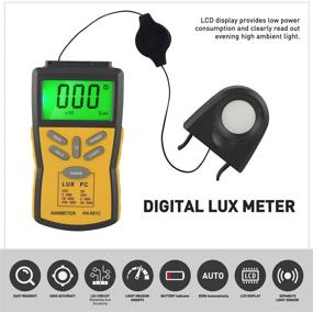img 1 attached to 🌼 High-precision ANNMETER AN-881C Digital Illuminance Meter: Accurate Measurements for Plants, Photography, and More