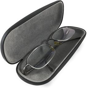 img 3 attached to Durable Eyeglass Case for Small Sunglasses and Reading Glasses: Sturdy Pocket-Sized Protection