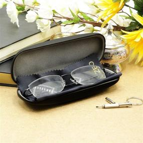 img 2 attached to Durable Eyeglass Case for Small Sunglasses and Reading Glasses: Sturdy Pocket-Sized Protection