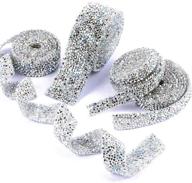 💎 bling rhinestone wrap: towenm 1 roll 2 yards crystal ab rhinestone ribbon for wedding, crafts & parties logo