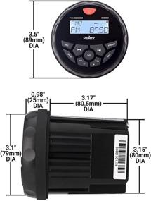 img 3 attached to 🔊 Enhanced Marine Audio System with Bluetooth, MP3 USB, AM FM Marine Stereo - Pair of 6.5 Inch Black Speakers, Antenna