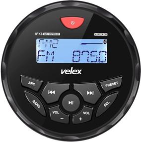 img 2 attached to 🔊 Enhanced Marine Audio System with Bluetooth, MP3 USB, AM FM Marine Stereo - Pair of 6.5 Inch Black Speakers, Antenna