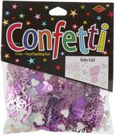 👶 beistle it's a boy/girl shower themed cutout plastic confetti - multicolored 1 pack: perfect for celebrating a new arrival! logo