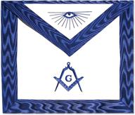 master mason all seeing eye masonic apron - blue & white: symbolic excellence логотип