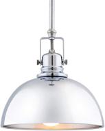 💡 kira home belle 9" modern industrial pendant light - adjustable length, shade swivel joint, chrome finish logo