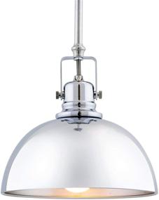 img 4 attached to 💡 Kira Home Belle 9" Modern Industrial Pendant Light - Adjustable Length, Shade Swivel Joint, Chrome Finish