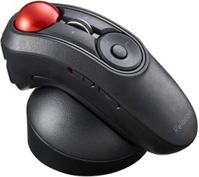img 4 attached to 🐭 ELECOM Handheld 2.4GHz Wireless Thumb-Operated Trackball Mouse: Smooth Tracking, 10-Button Function, Precision Optical Sensor - Left/Right Handed (M-RT1DRBK)