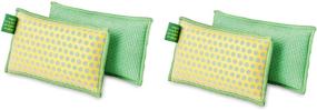 img 1 attached to 🧽 Power Scrub Dots Kitchen and Bath Sponge by Libman - 2 PACK (4 Sponges) - Highly Effective Cleaning Tool