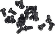 🔩 500pcs black m2.5 x 5mm phillips screw fasteners by uxcell for laptop, pc, tv, fan, audio switch логотип