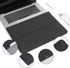 img 2 attached to 🖥️ 13 Inch Laptop Sleeve with Stand - Compatible with MacBook Air 13 M1 A2179 A1932/ MacBook Pro 13 M1 2016-2020, Dell XPS 13/Surface Laptop 4 3 13.5inch - Omnpak Carrying Laptop Case