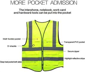 img 1 attached to 👷 Maximize Safety with WELLDOING Reflective Pockets - Meeting Visibility Standards