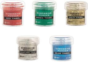 img 2 attached to Cardmaking: Ranger Glitter Tinsel Embossing Powders - 5 Item Bundle for Tinsel Heat Embossing