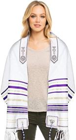 img 2 attached to 🧣 Exquisite HalleluYah Tallit: Women's Scarves & Wraps with Elegant Messianic Grafted Design