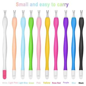 img 1 attached to 💅 Professional 30-Piece Cuticle Trimmer Remover Pusher Set: Rubber Tipped Nail Cleaner Fork, Double-Ended Dead Skin & Callus Removal Tools - Classic Colors