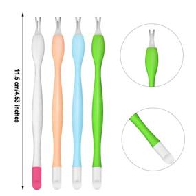 img 3 attached to 💅 Professional 30-Piece Cuticle Trimmer Remover Pusher Set: Rubber Tipped Nail Cleaner Fork, Double-Ended Dead Skin & Callus Removal Tools - Classic Colors