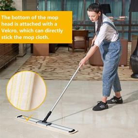 img 3 attached to 🧹 CLEANHOME 36" Commercial Dust Mops: Heavy Duty Industrial Cleaning Tool for Various Floors - Perfect for Hotel, Office, Garage, and Household Cleaning - Green