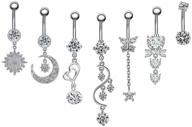 hqla surgical butterfly piercing silver 7pcs logo