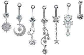 img 4 attached to HQLA Surgical Butterfly Piercing Silver 7Pcs