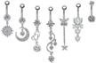 hqla surgical butterfly piercing silver 7pcs logo