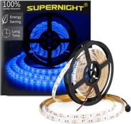 waterproof blue led light strip - ideal for christmas, cars, boats, aquarium, dome, kitchen, bedroom - 16.4ft 300leds 5050 smd indoor rope lighting логотип