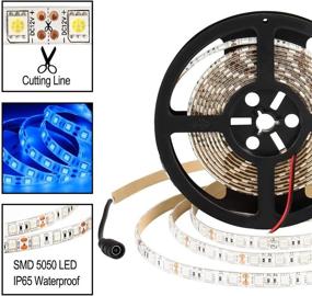 img 3 attached to Waterproof Blue LED Light Strip - Ideal for Christmas, Cars, Boats, Aquarium, Dome, Kitchen, Bedroom - 16.4ft 300leds 5050 SMD Indoor Rope Lighting