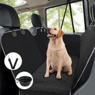 🐶 mancro waterproof dog car seat cover with side flaps - scratchproof hammock style for back seat, protects trucks and suvs - durable pet seat cover logo