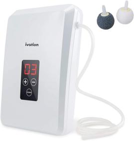 img 4 attached to Ivation Portable Ozone Generator 600mg/h – Enhance Air Quality & Sterilize Safely with Silicone Tubes, Diffuser Stones & Timer; Multipurpose System Purifies Air, Water, Food, Toothbrush