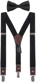 img 4 attached to 🌞 SUNNYTREE Adjustable Elastic Suspenders - Boys' Accessories for Inches Suspenders