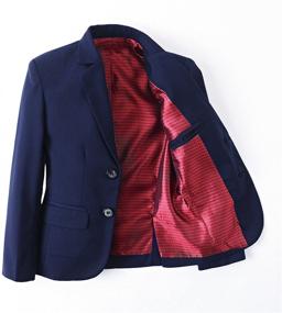 img 1 attached to 👔 Yanlu Formal Tuxedo Blazer with Necktie - Boys' Clothing