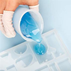 img 1 attached to 🛠 Nicpro Silicone Resin Measuring Cups Tool Kit - 250ml & 100ml Graduated Cups, Silicone Stir Sticks for Popsicles, Pipettes, Finger Cots - Ideal for Epoxy Resin Mixing, Mold Making, Jewelry Crafting, Waxing - Easy to Clean
