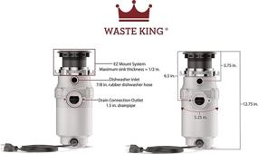 img 2 attached to Waste King L-1001 Garbage Disposal with Power Cord, 1/2 HP: Efficient and Reliable Waste Management Solution