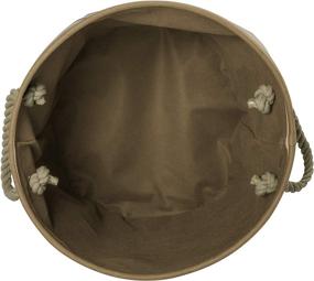 img 1 attached to Striped Paw Patch Small Round Brown Pet Storage Bin by Bone Dry