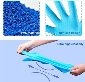img 2 attached to 🧤 Kitchen Dishwashing Rubber Gloves by URSMART - Reusable, Waterproof Household Gloves for Washing Dishes and Kitchen Tasks