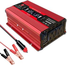 img 4 attached to 🔌 Highly Efficient Toopow 400W Power Inverter: DC 12V to 110V AC Converter with LCD Display & USB Car Charger - Ideal for RVs, Phones, Tablets, PC Laptops