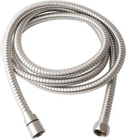 img 4 attached to 🚿 Hibbent All Metal Shower Hose 90 inch (7.5 ft) Stainless Steel-Brushed Nickel with Brass Fittings - Bathroom Handheld Shower Head Hose 2.3 meters Extension Replacement Part